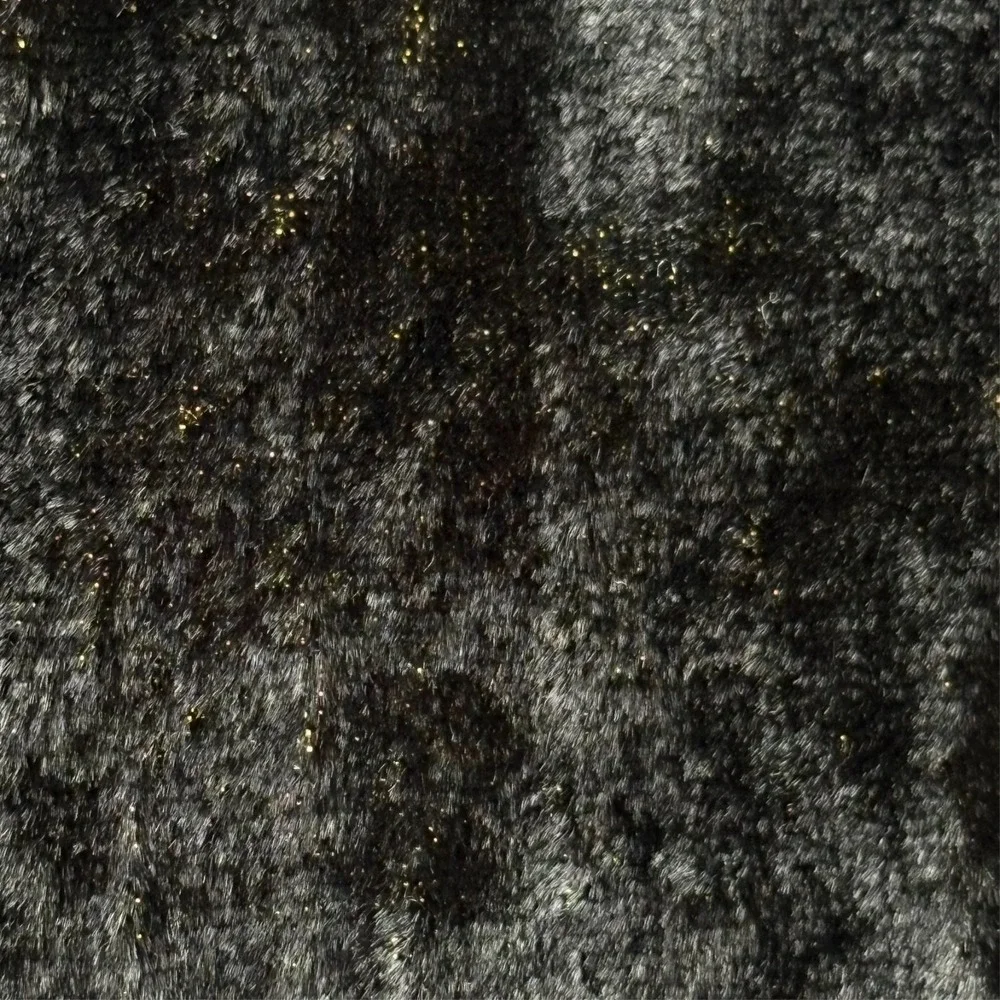 Oscar de la Renta Studio‎ Evening Scarf Unisex Black Velvet Gold Metallic Formal